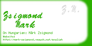 zsigmond mark business card